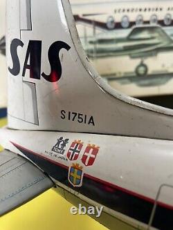 VINTAGE 18 Vickers SAS VISCOUNT PLANE & RAMP BATTERY OPERATED WORKING EXCELLENT