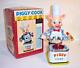 Vintage 1950s Piggy Cook Battery Operated Tin Toy Burger Chef's Buddy Japan Mib
