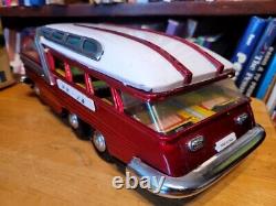 VINTAGE 1960'S TIN BATTERY OPERATED FUTURISTIC BUS in BOX