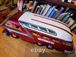 VINTAGE 1960'S TIN BATTERY OPERATED FUTURISTIC BUS in BOX