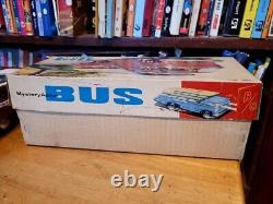 VINTAGE 1960'S TIN BATTERY OPERATED FUTURISTIC BUS in BOX