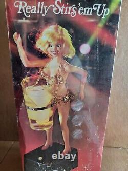 VINTAGE 1969 Poynter Go-Go Dancer Girl Drink Bar Mixer BOX NEW