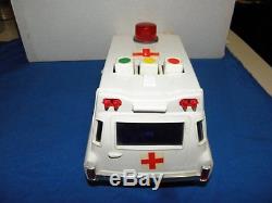 Vintage Alps Battery Operated Ambulance Orig Japan Box Working Very Rare