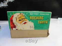 VINTAGE ALPS ROCKING SANTA BATTERY OPERATED IN BOX RARE