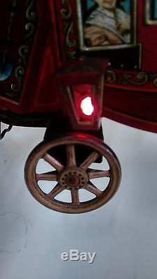 Vintage Antique Rare Japan Tin Toy Overland Stage Coach Battery Operated