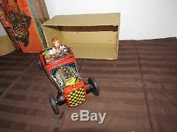 Vintage Battery Operataed Toy Hot Rod Mystery Action T. N Japan Unused In Box