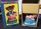 Vintage Battery Operated 1950's Hungry Baby Bear Feeding Time Electro Toy With Box