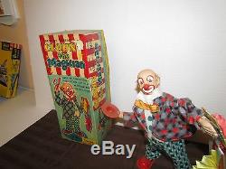 Vintage Battery Operated Clown Toy The Magician Mib Cragston Japan Working