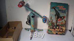 Vintage Coney Island Rocket Ride Battery Operated Toy With Original Box L@@k
