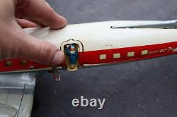 VINTAGE CRAGSTAN YONEZAWA TWA AIRLINES TIN AIRPLANE with STAIRCASE STAIRS JAPAN
