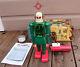 Vintage Germany Toy Battery Op Dux Astroman Space Robot & Box Works & Nice