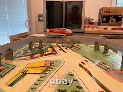 VINTAGE HAJI B/O 12 PIECE MONORAIL TRAIN SET WithBOX. WORKING & COMPLETE. CVIDEO