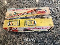 VINTAGE HAJI B/O 12 PIECE MONORAIL TRAIN SET WithBOX. WORKING & COMPLETE. CVIDEO