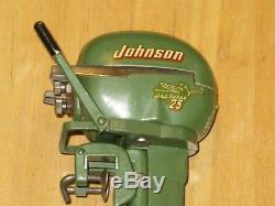 VINTAGE JOHNSON SEAHORSE 25 HP OUTBOARD TOY BOAT MOTOR w BOX Japan RARE