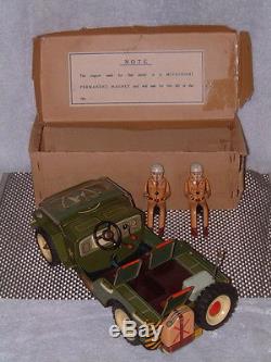 VINTAGE, LARGE, TIN BATTERY JEEP FROM CRAGSTAN FULLY WORKING WithORIGINAL BOX