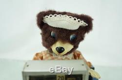 VINTAGE LINEMAR BATTERY OPERATED SUPER SUSIE CASHIER BEAR With ORIGINAL BOX
