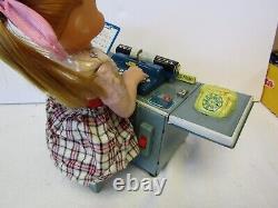 VINTAGE LINEMAR Tin Toy Miss Friday The Typist Battery operated Retro made Japan