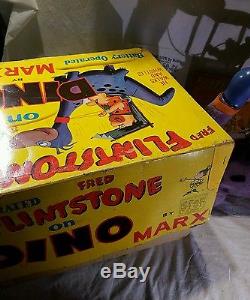 Vintage Marx Fred Flintstone On Dino Battery Operated Toy Beautiful Conditon