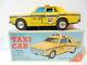 Vintage Tin Toy Battery Operated Taxi Cab Car Mib Litho Japan 1960 Works