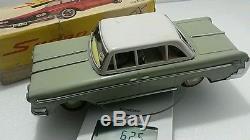 Vintage Tin Toy Car China Me 728 Sedan Battery Operated 1960's Original Box