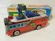 Vintage Tin Toy Taiwan Chinese Television Service Battery Operated China Bus Box