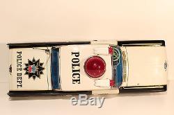 Vintage Very Rare Japan Battery Big Tin Toy Car Cadillac Police Patrolyozenawa