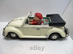 Volkswagen Cabriolet Convertible Excllent Cond Large 13 1/2 All Tin Japan