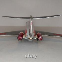 VTG 1960s Battery Operated TWA Airlines Douglas DC9 Toy Jet Plane Tin Metal &BOX