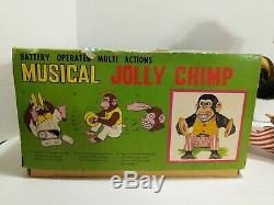 (VTG) Daishin Japan Battery Operated Toy Story monkey Musical Jolly Chimp & box