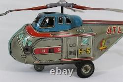 VTG Momoya Tin Atlantic H-5 Helicopter Made in Japan Battery Operated for Parts