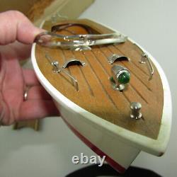 VTG Rico Battery Operated Wooden Model Boat in Original Box Japan #56001