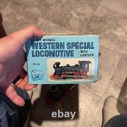 VTG Western Special Locomotive Battery Operated Tin Toy Train & Box Tested Works