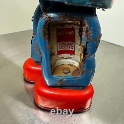 VTG c. 1960s NOMURA Japanese Tin Toy ROSKO ASTRONAUT Robot BATTERY OPERATED