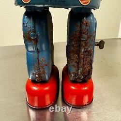 VTG c. 1960s NOMURA Japanese Tin Toy ROSKO ASTRONAUT Robot BATTERY OPERATED