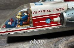 Vertical Liner Battery Operated Airplane Plane Toy SR-649 Made In Japan As Is