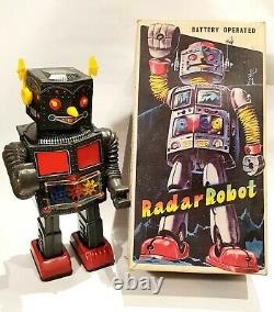 Very Rare 1970 Nomura Radar Robot TOPOLINO Battery Operated Tin Toy NM in Box