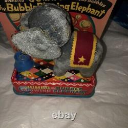 Vintage 1950's-1960's Tin Jumbo The Bubble Blowing Elephant Box Japan Works