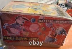 Vintage 1950's Bubble Blowing Bunny Battery Original Box Japan L@@K