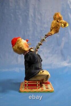 Vintage 1950's Cragstan High Jinks At The Circus Clown with Chimp Battery Operated