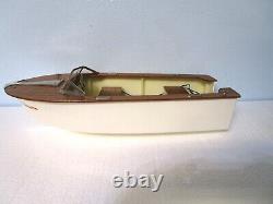 Vintage 1950's K&O Fleetline Dolphin Speedboat Plastic & Wood Boat