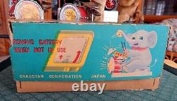 Vintage 1950's MAMBO DRUMMING ELEPHANT BOXED Battery Op Japan Excellent