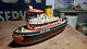 Vintage 1950's Modern Toy Co Neptune Tug Boat Japan Tin Litho Toy