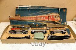 Vintage 1950's W. German Distler Tin Litho Battery Operated Train Set-Cragstan