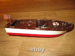 Vintage 1950's Wooden Toy Boat Fleet Line K &O Sea Wolf Speedboat withoriginal box
