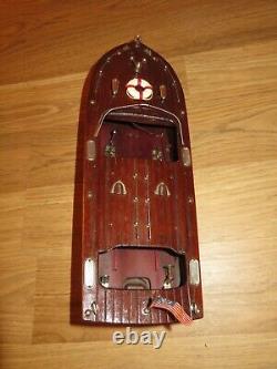 Vintage 1950's Wooden Toy Boat Fleet Line K &O Sea Wolf Speedboat withoriginal box