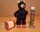 Vintage 1950s Battery Operated Accordion Bear Tin Alp Co Toy Rare Animated