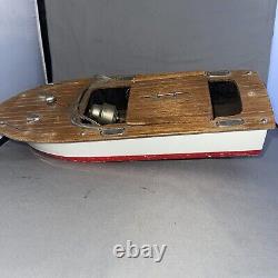 Vintage 1950s Fleet line sea baby Toy Boat Battery Operated Motor