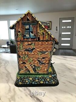 Vintage 1950s Hootin Hollow Haunted House Battery Operated Toy Marx SEE VIDEO