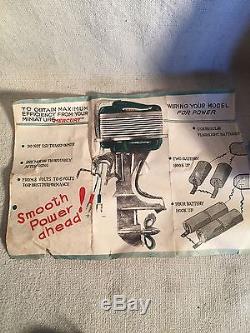 Vintage 1950s MERCURY MARK 55 THUNDERBOLT Toy outboard boat motor + BOX papers