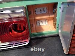 Vintage 1950s Smoking Tug-Boat Tin Litho Battery Operated Toy By Sunrise Toys
